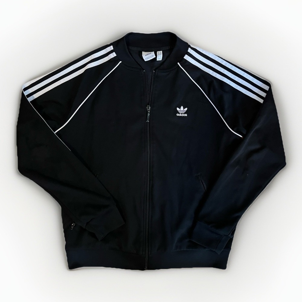 Men's ADIDAS Zip Track Top Tracksuit Retro Jacket Trefoil Medium